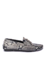 Mocassini pitonati in pelle