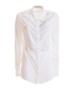 Camicia con plastron ricamato