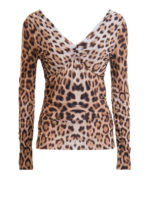 Maglia a maniche lunghe con stampa maculata