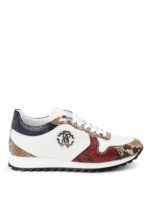 Sneakers con stampa pitonata