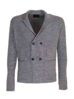 Giacca in maglia doppiopetto grigia