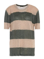 Pull a maniche corte con motivo a righe