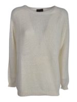 Pullover bianco manica raglan