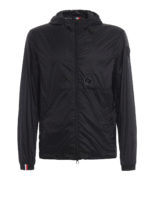 Giacca antipioggia nera con cappuccio