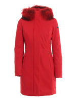 Piumino Winter Long Lady Fur rosso