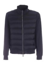 Felpa Winter blu con inserto in piumino