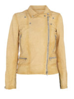 Chaqueta De Cuero - Amarillo Claro