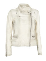 Chaqueta De Cuero - Crema