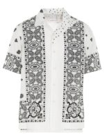Camicia bianca con stampa paisley