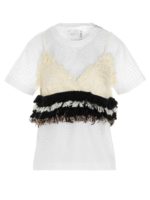 T-shirt bianca con top applicato