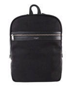 Zaino City nero in canvas e pelle