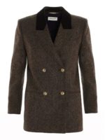 Blazer doppiopetto marrone melange