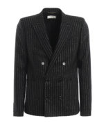 Blazer con righe in lurex