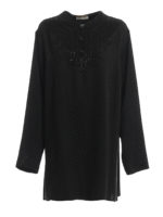 Blusa in crepe cady effetto glitter