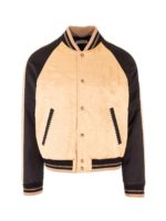 Bomber Teddy trapuntato color Pale Gold