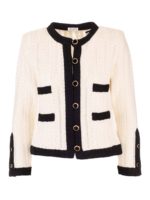 Cardigan corto bianco e nero