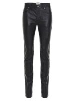 Pantalone skinny in pelle nera