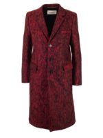 Cappotto con stampa nera e rossa