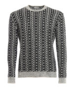 Pull in misto mohair a righe Trompe loeil