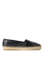 Espadrillas Monogram nere in pelle