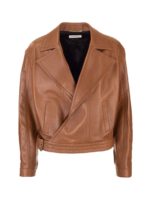 Giacca biker oversize Cammello