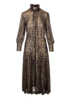 Abito lungo animalier metallizzato