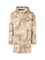 Parka con stampa acquerello color Sabbia