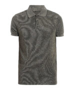 Polo in jersey jacquard lame a coste