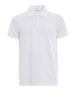 Polo bianca in piquet di cotone