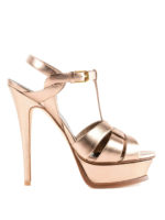 Sandali in pelle metallizzata oro Tribute 105