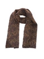 Sciarpa animalier marrone e nera