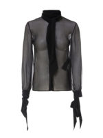 Camicia in seta con fiocchi