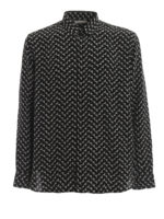 Camicia in crepe de chine di seta stampata