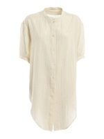 Camicia in lana a righe dorate