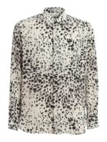 Camicia in seta stampa leo