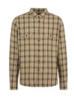 Camicia a quadri beige