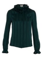 Camicia color ottanio con pois