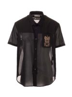 Camicia semi trasparente nera