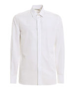 Camicia con banda plisse sulla chiusura