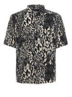 Camicia a maniche corte con motivo leopardato