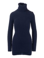 Abito in maglia a costine blu