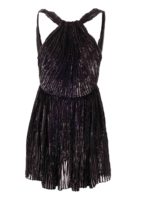 Abito corto plisse nero