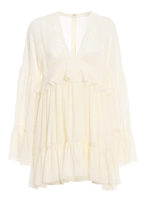 Abito in crepe di seta bianco