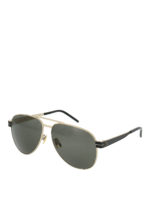 Occhiali da sole aviator dorati e neri