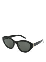 Occhiali da sole geometrici con logo dorato