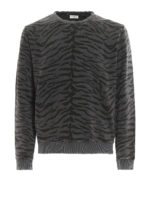 Felpa in cotone con stampa zebra