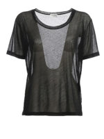 T-shirt nera in cotone leggero