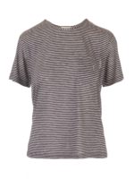 T-shirt a righe grigie e nere