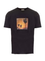 T-shirt VHS Sunset nera