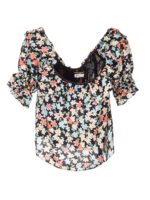 Top a fiori multicolor